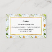 Professional Waterverf Daisy Visitekaartje (Achterkant)