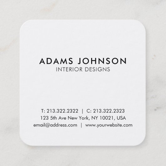 Professional Waterverf Greenery Abstract Vierkante Visitekaartje (Achterkant)