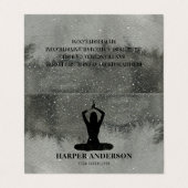 Professional Waterverf zwarte Yoga-instructeur Visitekaartje (Buitenkant ongevouwen)