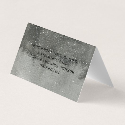 Professional Waterverf zwarte Yoga-instructeur Visitekaartje (Achterkant)