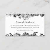 Professional Weddenschap Planner Elegant Black & W Visitekaartje (Achterkant)