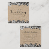 Professional Wedding Planner Elegant Rustic Floral Vierkante Visitekaartje (Voorkant / Achterkant)