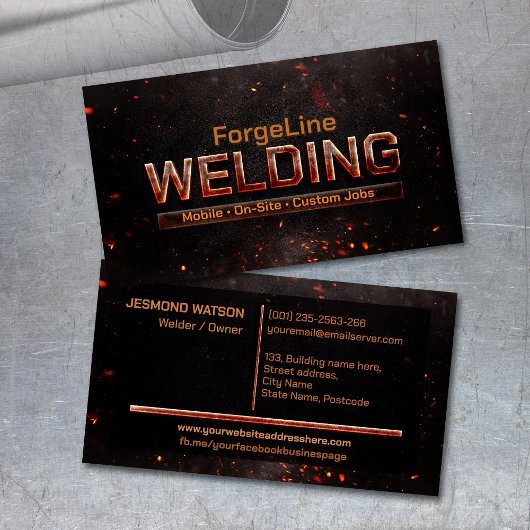 Professional Welding Services - Welder Visitekaartje