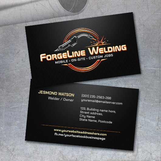 Professional Welding Services - Welder Visitekaartje