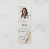 Professional Wellness Coach Photo Black White Logo Mini Visitekaartje (Achterkant)