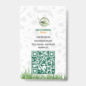Professional White and Green Lawn Care Badge (Achterkant)