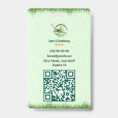 Professional White and Green Lawn Care Badge (Achterkant)