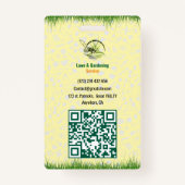 Professional White and Green Lawn Care Badge (Achterkant)