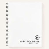 Professional White Black Monogram Hardcover Sketch Notitieboek (Voorkant)