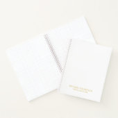 Professional White en Gold Notitieboek (Binnen)