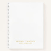 Professional White en Gold Notitieboek (Voorkant)