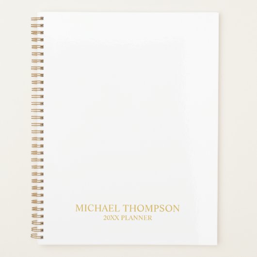 Professional White en Gold Planner (Voorkant)