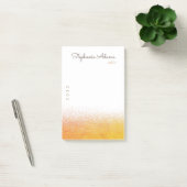 Professional White Gold Glitter Handtekening Monog Post-it® Notes (Kantoor)