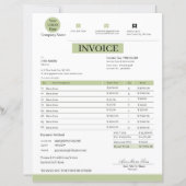 Professional White & Green Modern Business Invoice (Voorkant)
