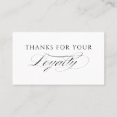 Professional White Hearts Customer Loyalty Cards (Achterkant)