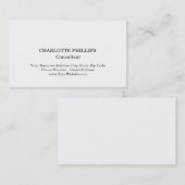 Professional White-minimalistisch beeldscherm Visitekaartje (Voorkant / Achterkant)