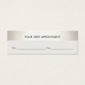 Professional White Modern Silver-benoeming Mini Visitekaartjes (Voorkant)