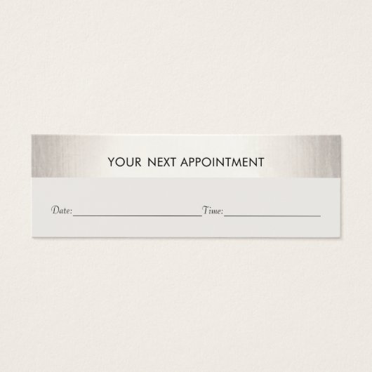 Professional White Modern Silver-benoeming Mini Visitekaartjes (Voorkant)