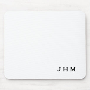 Professional White Monogram Initiaal Muismat