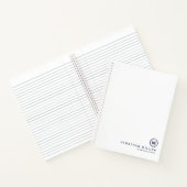 Professional White Navy Monogram Notitieboek (Binnen)