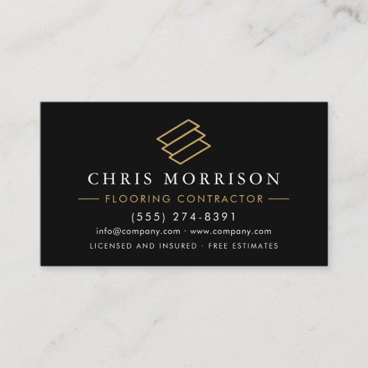 Professional Wood Flooring Contractor QR Code Visitekaartje (Voorkant)