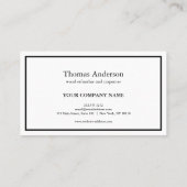 Professional Wood Grain Rustic Carpentry Visitekaartje (Achterkant)