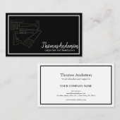 Professional Wood Grain Rustic Carpentry Visitekaartje (Voorkant / Achterkant)