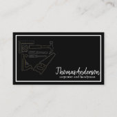 Professional Wood Grain Rustic Carpentry Visitekaartje (Voorkant)