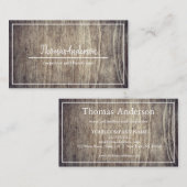 Professional Wood Grain Rustic Carpentry Visitekaartje (Voorkant / Achterkant)