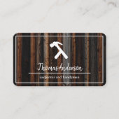 Professional Wood Grain Rustic Carpentry Visitekaartje (Voorkant)
