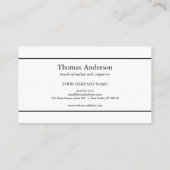 Professional Wood Grain Rustic Carpentry Visitekaartje (Achterkant)