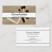 Professional Wood Grain Rustic Carpentry Visitekaartje (Voorkant / Achterkant)