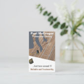 Professional Wood Laminated Flooring Business Card Visitekaartje (Staand voorkant)