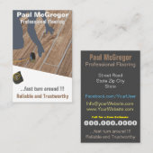 Professional Wood Laminated Flooring Business Card Visitekaartje (Voorkant / Achterkant)