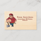Professional Wood Tree Trim Service Cartoon guy Visitekaartje (Voorkant)