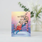 Professional Wrestling Hit Birthday Card Briefkaart (Staand voorkant)
