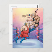 Professional Wrestling Hit Birthday Card Briefkaart (Voorkant / Achterkant)