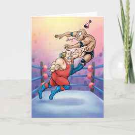 Professional Wrestling Hit Birthday Card Kaart