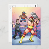 Professional Wrestling Luchador Piñata Birthday Briefkaart (Voorkant / Achterkant)