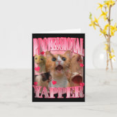 Professional Yapper Cat Funny Oddly Specific Dank  Kaart (Gele Bloem)