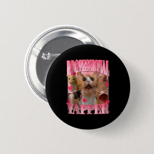 Professional Yapper Cat Funny Oddly Specific Dank Ronde Button 5,7 Cm (Voorkant /achterkant)