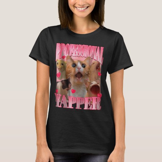 Professional Yapper Cat Funny Oddly Specific Dank T-shirt (Voorkant)