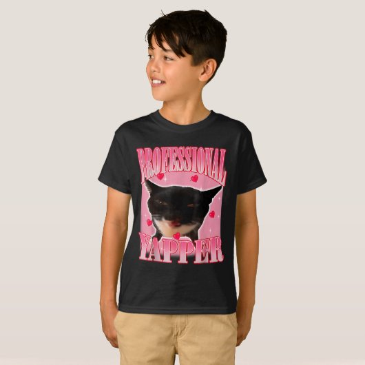 Professional Yapper Cat Funny Oddly Specific Dank  T-shirt (Voorkant volledig)