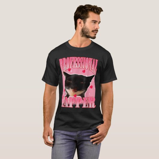 Professional Yapper Cat Funny Oddly Specific Dank  T-shirt (Voorkant volledig)