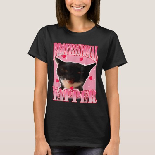 Professional Yapper Cat Funny Oddly Specific Dank  T-shirt (Voorkant)