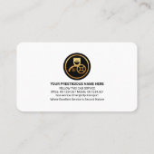 Professional Yellow Taxi Colors Chauffeur Visitekaartje (Achterkant)