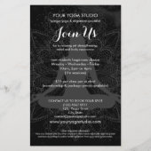 Professional Yoga-klassen Mandala Black en White  Flyer (Achterkant)