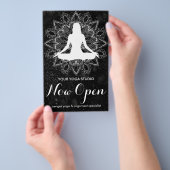 Professional Yoga-klassen Mandala Black en White  Flyer (Hand)