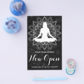 Professional Yoga-klassen Mandala Black en White  Flyer (Enkel)