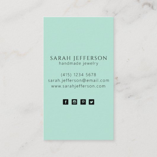 	ProfessionalFaux Gold-minimalistische draagkaart Visitekaartje (Achterkant)